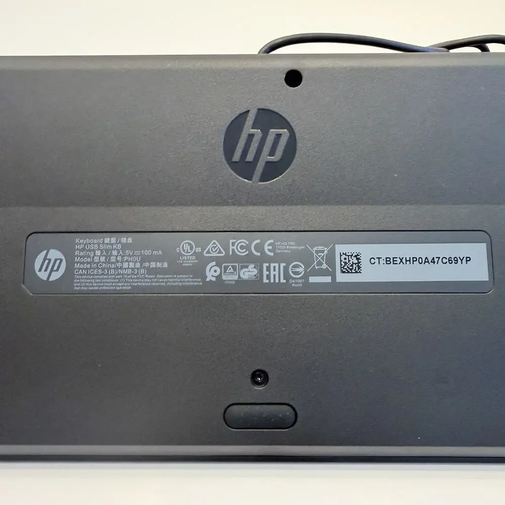 Genuine HP Keyboard 803181-001 USB Slim KB Win 8 US Black NIB